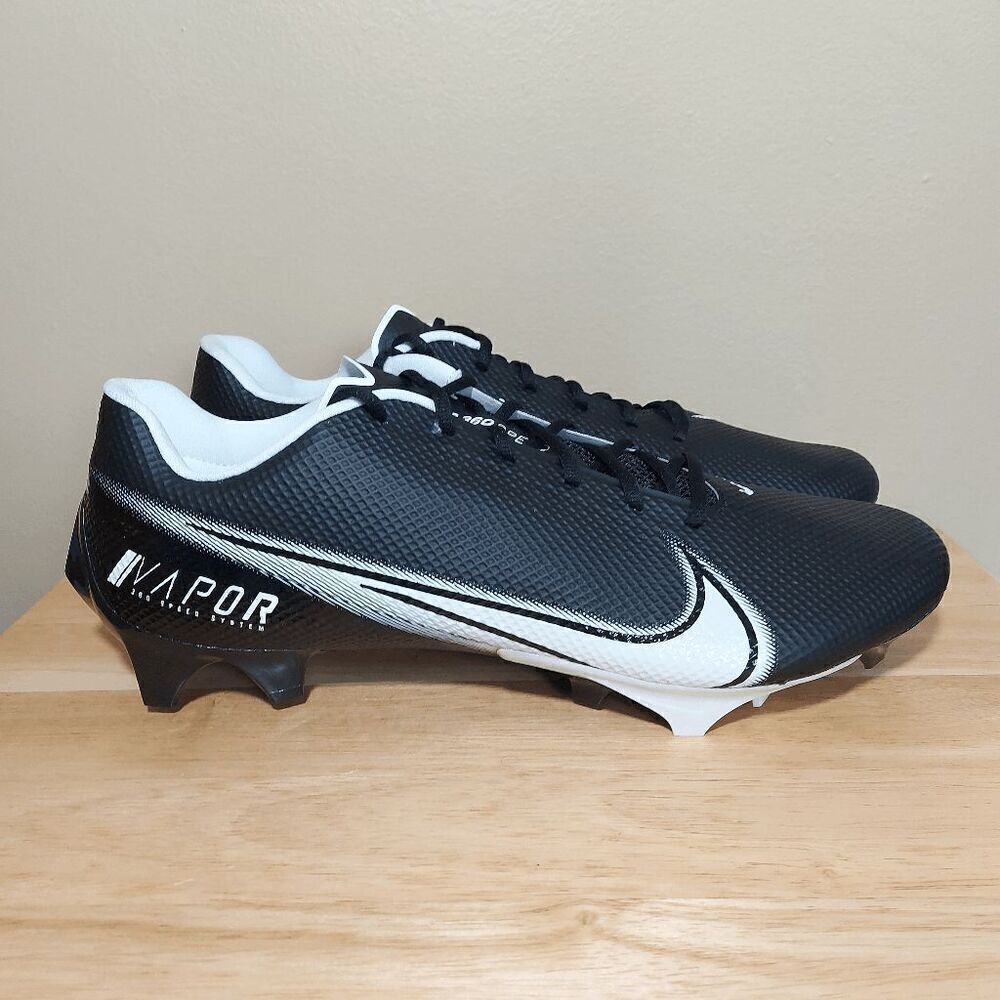 Nike Vapor Edge 360 Wide Football Cleats Black White CV6350-001 Men's Size 15 W